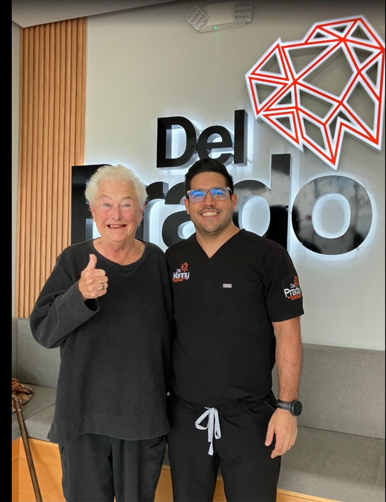 Del Prado patient with Dr. Manny Torres at the clinic
